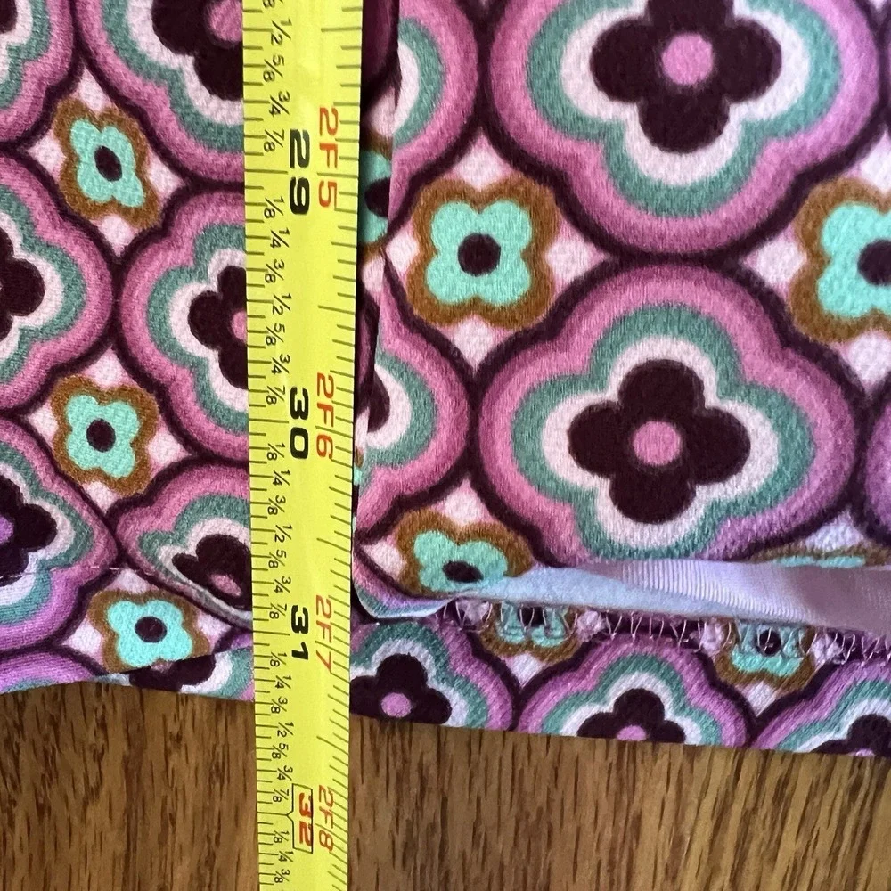 Zara Retro Print Open Back Mini Dress Pink Size Med preppy 70s mod belted barbie - Picture 13 of 16